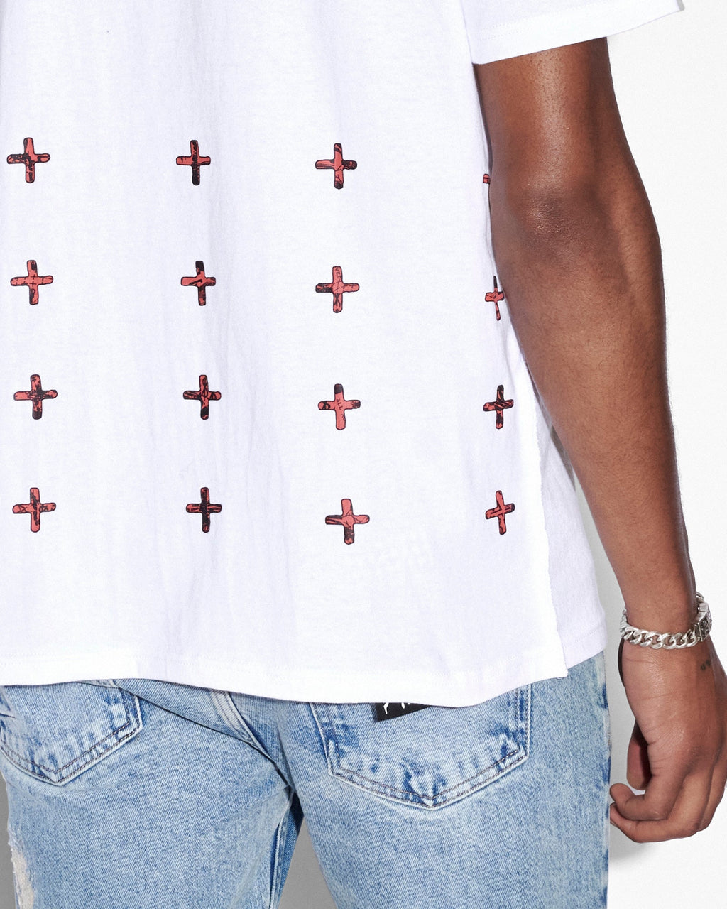 Mens Autograph Kash Ss Tee Space White Regular Tees - White