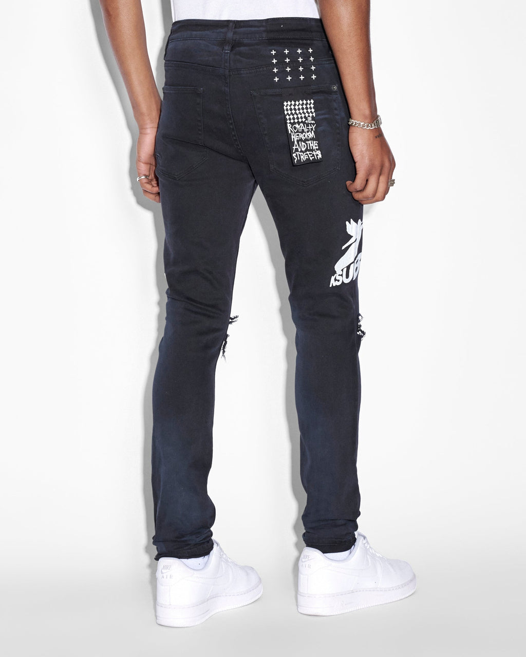 MENS VAN WINKLE GHOSTED ANGELS DENIM JEANS
