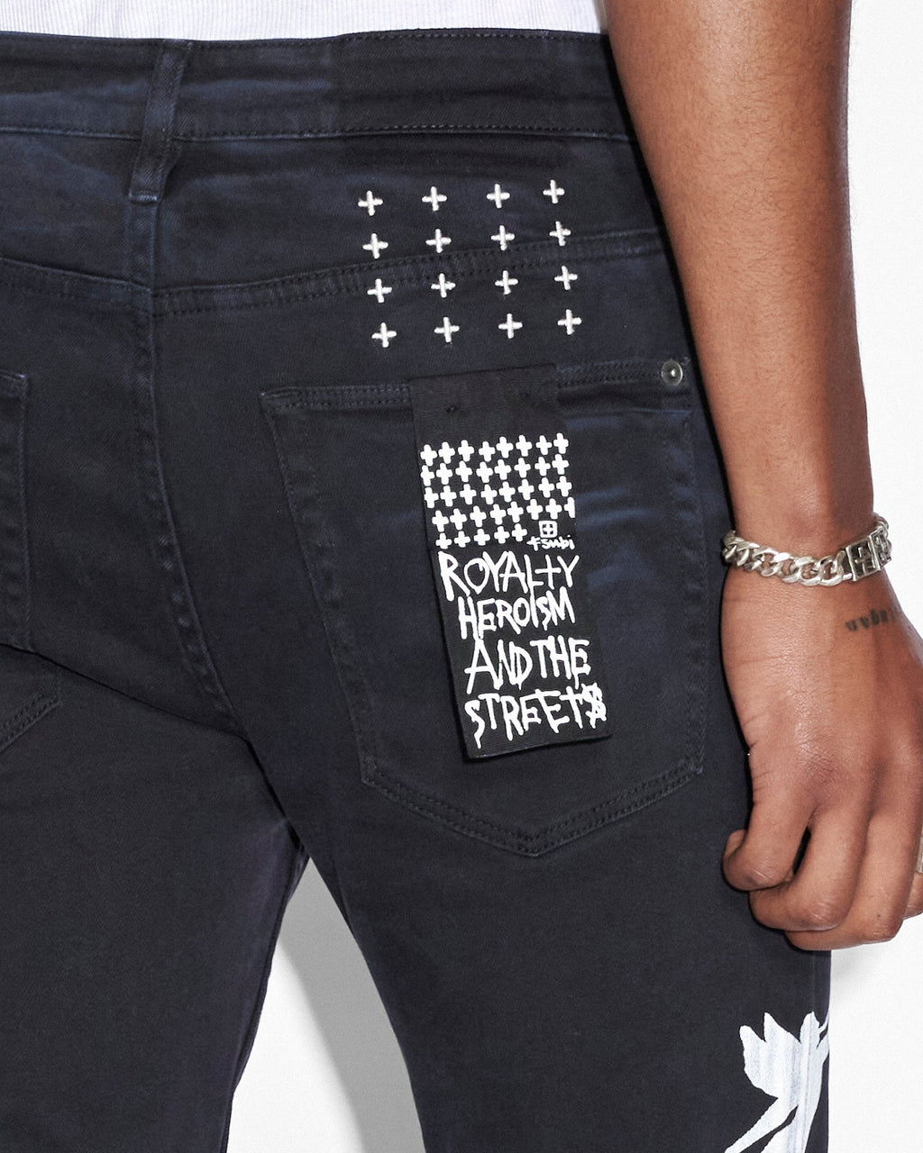 MENS VAN WINKLE GHOSTED ANGELS DENIM JEANS