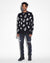 MENS  LETTERS KNIT CREW BLACK REGULAR KNITWEAR