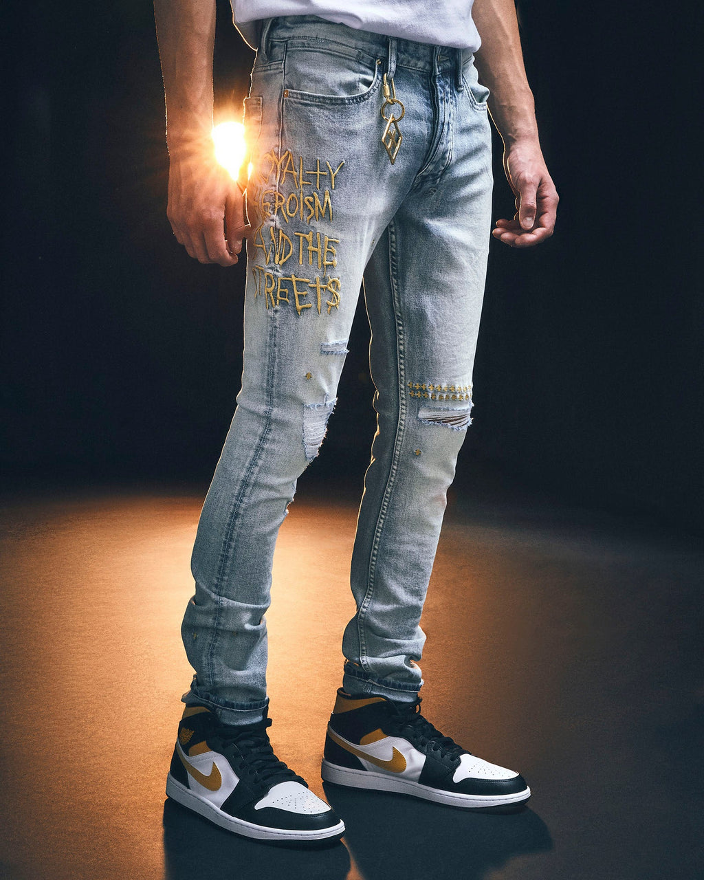 Mens Ksubi 23 Van Winkle Mid Blue Skinny Denim Jeans - Denim
