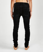 Mens Van Winkle Trashed Noir Skinny Denim Jeans - Black