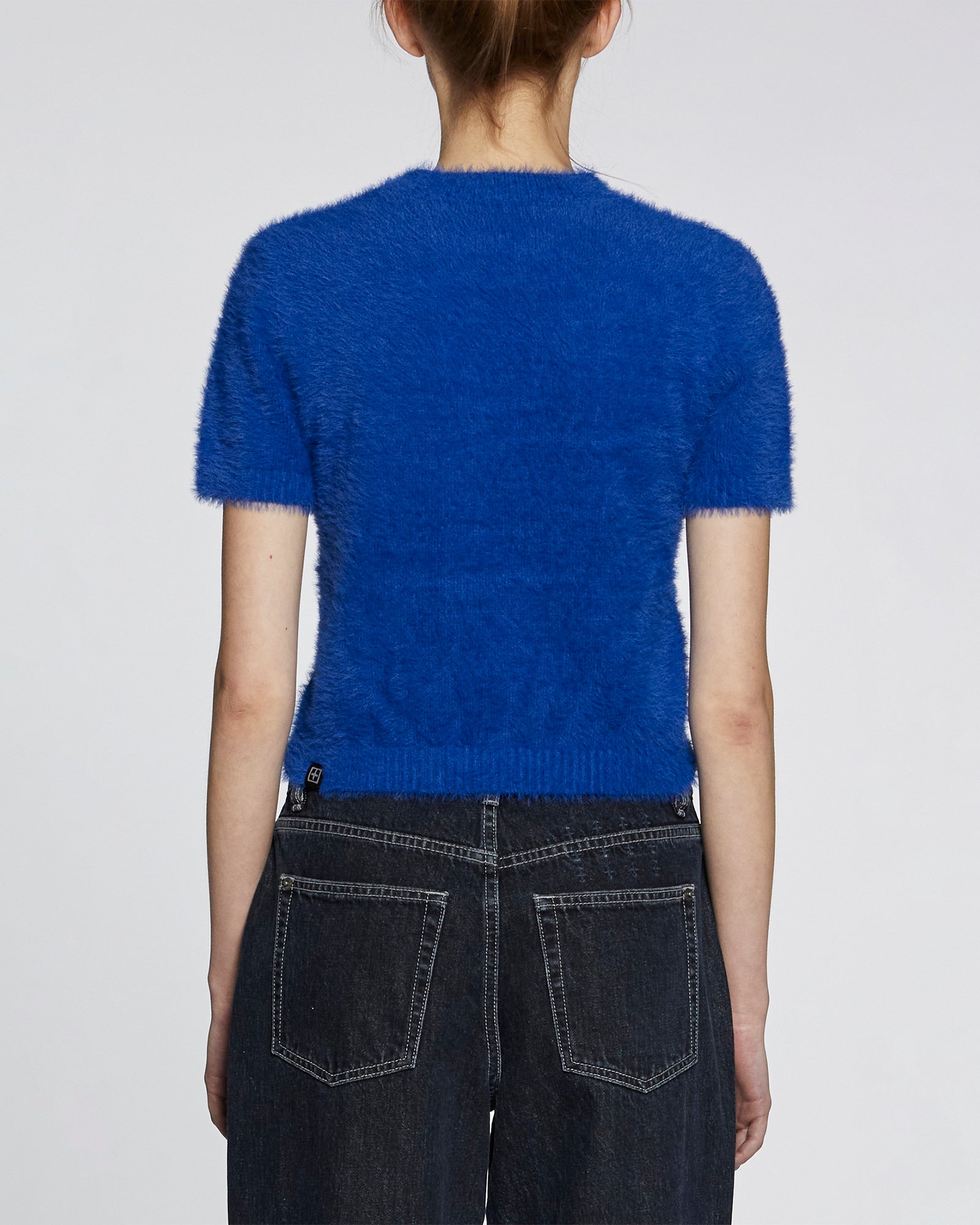 CYBER SS KNIT TOP COBALT