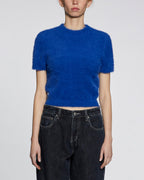 WOMENS CYBER SS KNIT TOP COBALT KNITWEAR