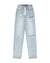 WOMENS  KSUBI X P.E NATION PLAYBACK ZIPPED N RIPPED STRAIGHT DENIM JEANS