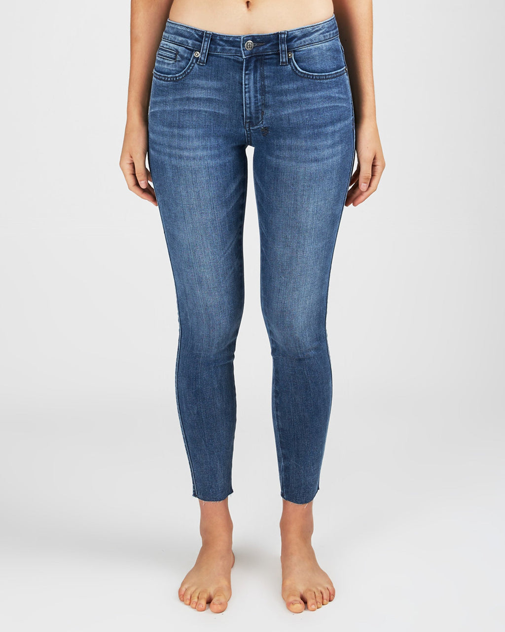 WOMENS SPRAY ON DAILY BLUE DENIM JEANS