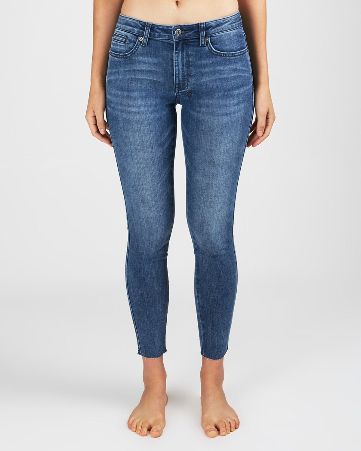 WOMENS SPRAY ON DAILY BLUE DENIM JEANS