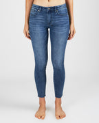 WOMENS SPRAY ON DAILY BLUE DENIM JEANS