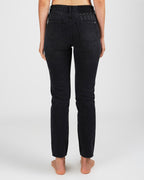 Womens Slim Pin Hi Society Slim Denim Jeans - Black
