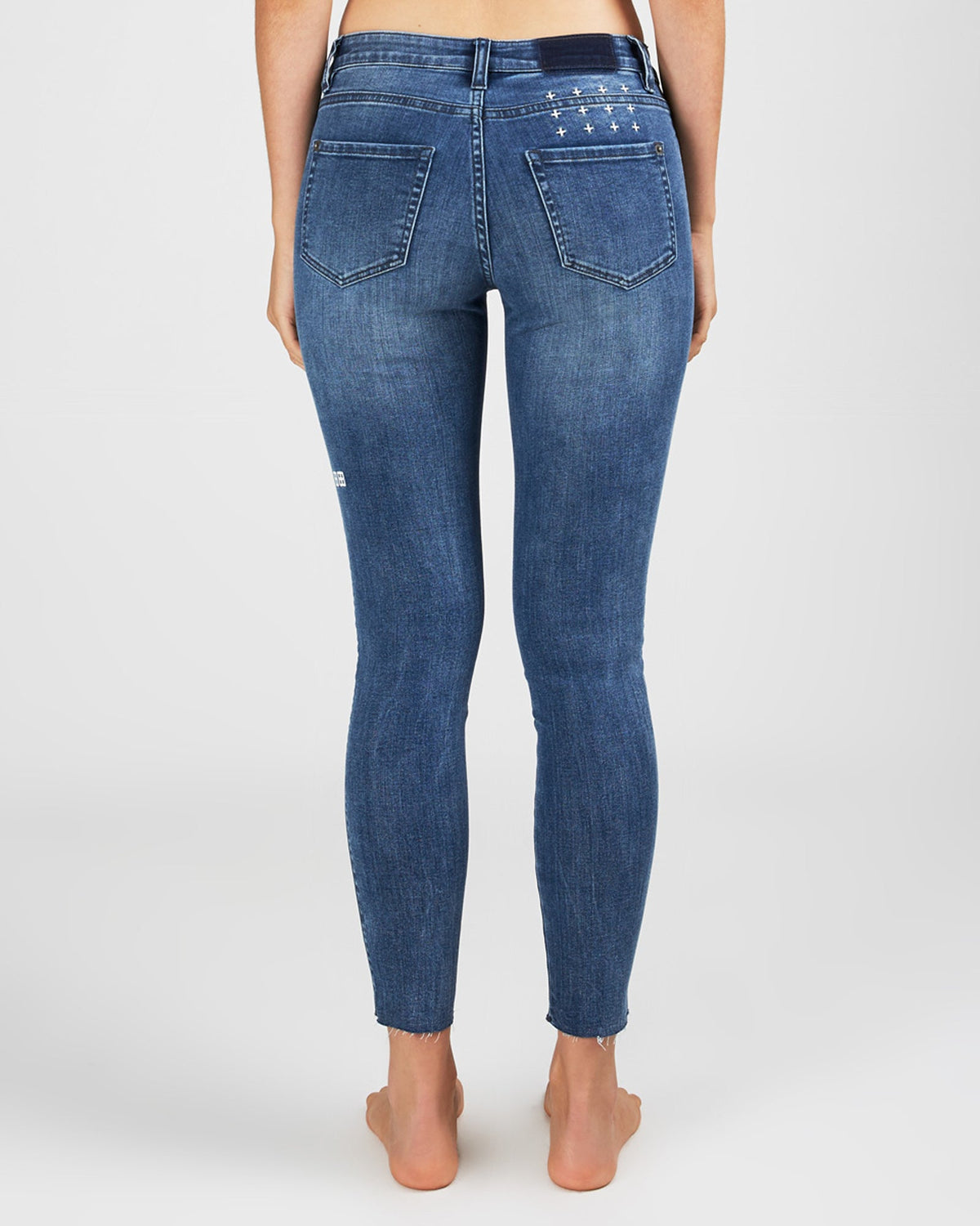 WOMENS SPRAY ON DAILY BLUE DENIM JEANS