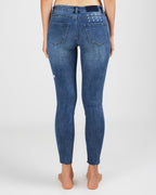 WOMENS SPRAY ON DAILY BLUE DENIM JEANS