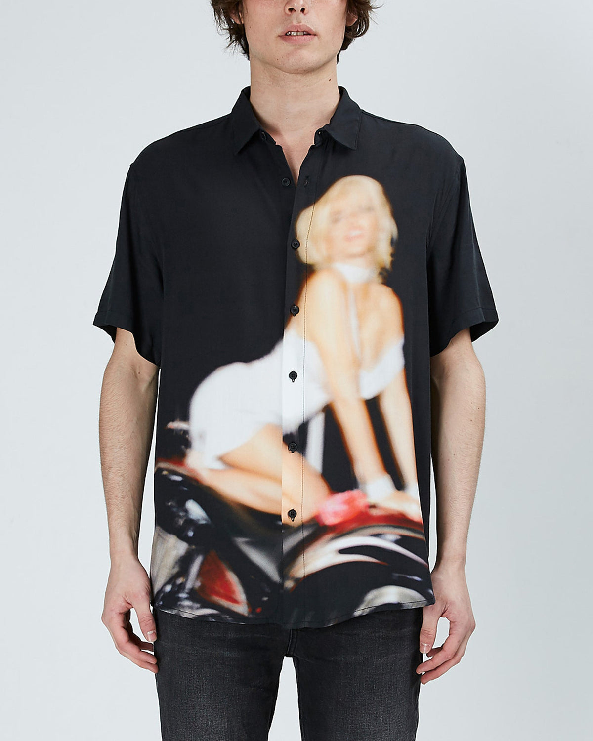 Mens Hommage Ss Shirt Black Shirts - Black