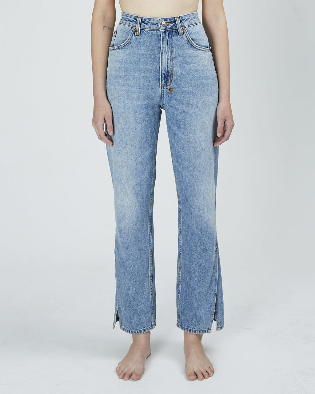 WOMENS CHLO WASTED REMIXED DENIM JEANS