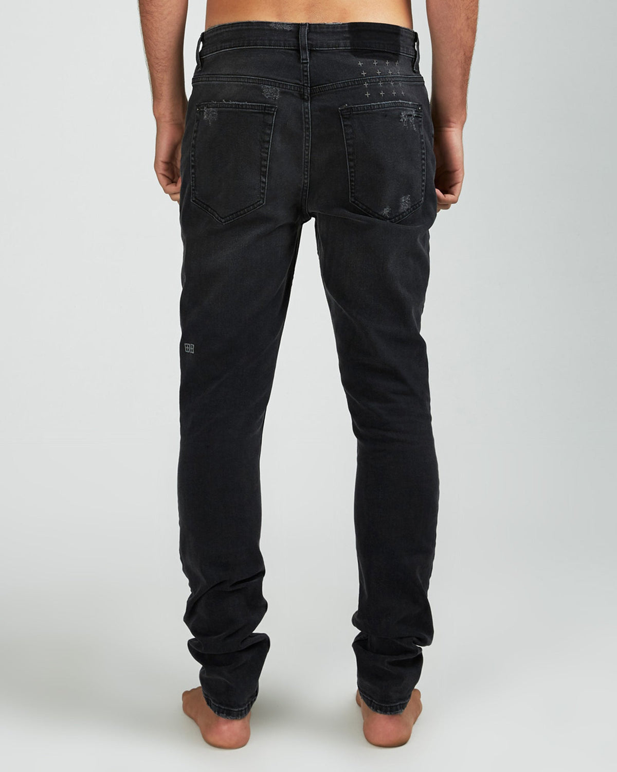 Mens Van Winkle Rookie Skinny Denim Jeans - Black