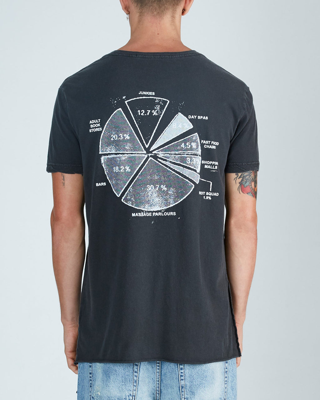 Mens Paradise City Ss Tee Back To Black Tees - Black