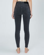 Womens Hi N Wasted Cemented Skinny Denim Jeans - Grey