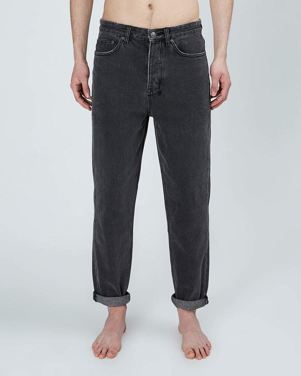 Mens Bullet Cement Relaxed Denim Jeans - Grey