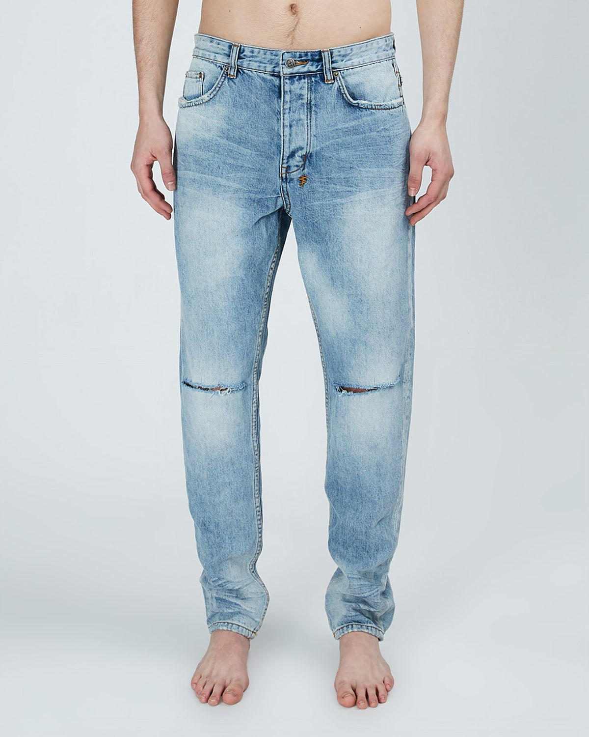 MENS WOLFGANG MORTAL SLASH DENIM JEANS