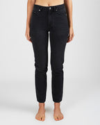 Womens Slim Pin Hi Society Slim Denim Jeans - Black