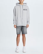 Mens Wolf Short Hypnotize Trashed Relaxed Tapered Walkshorts - Denim