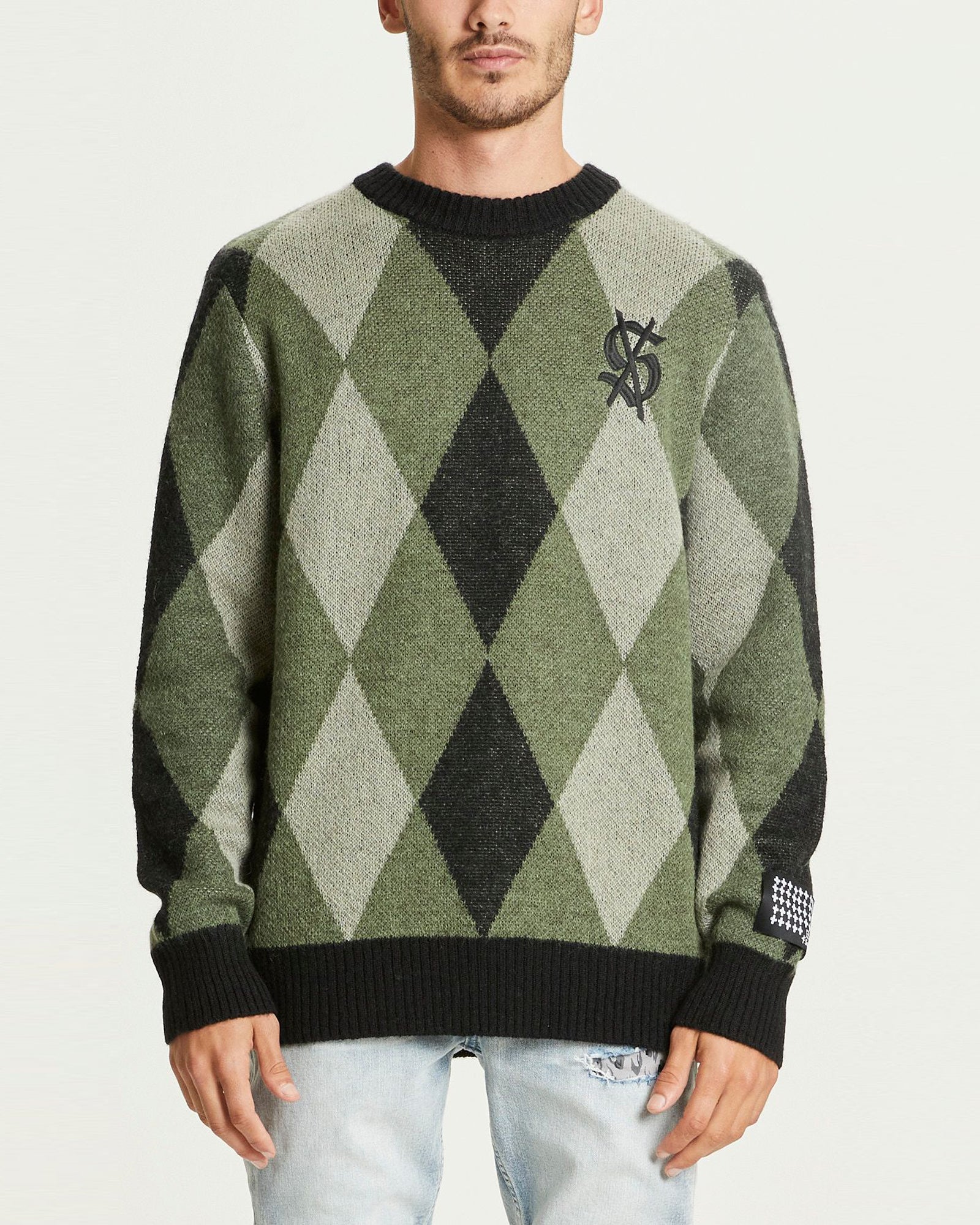 OLD DOLLAR KNIT CREW GREEN