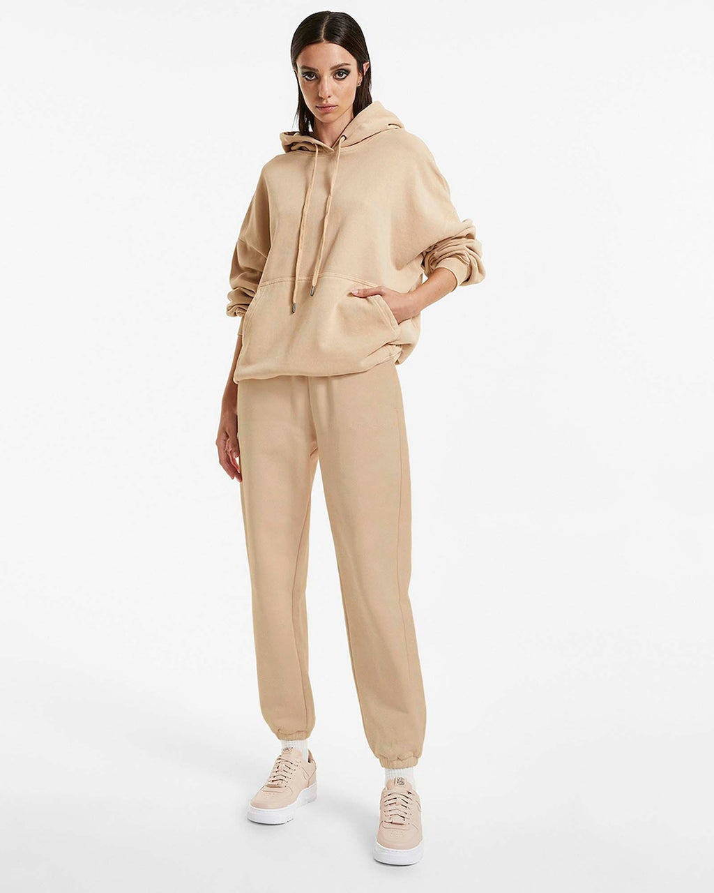 WOMENS 3 X 4 OH G HOODIE LATTE FLEECE