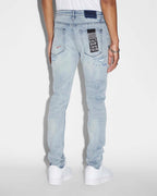 MENS VAN WINKLE SKRIBED BLU DENIM JEANS