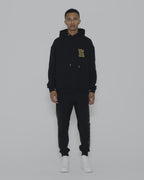 Mens Ksubi 23 Biggie Hoodie Jet Black Oversized Fleece - Black