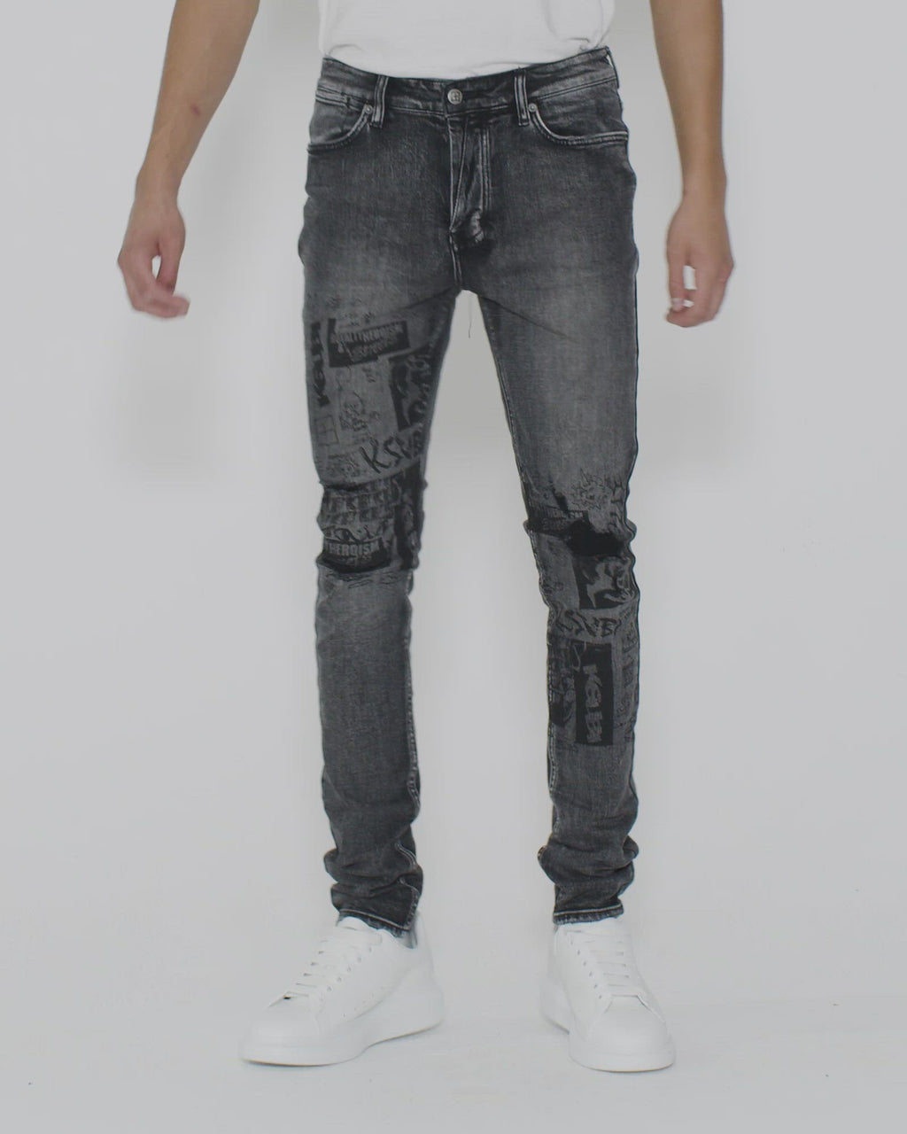 MENS VAN WINKLE MASH UP DENIM JEANS
