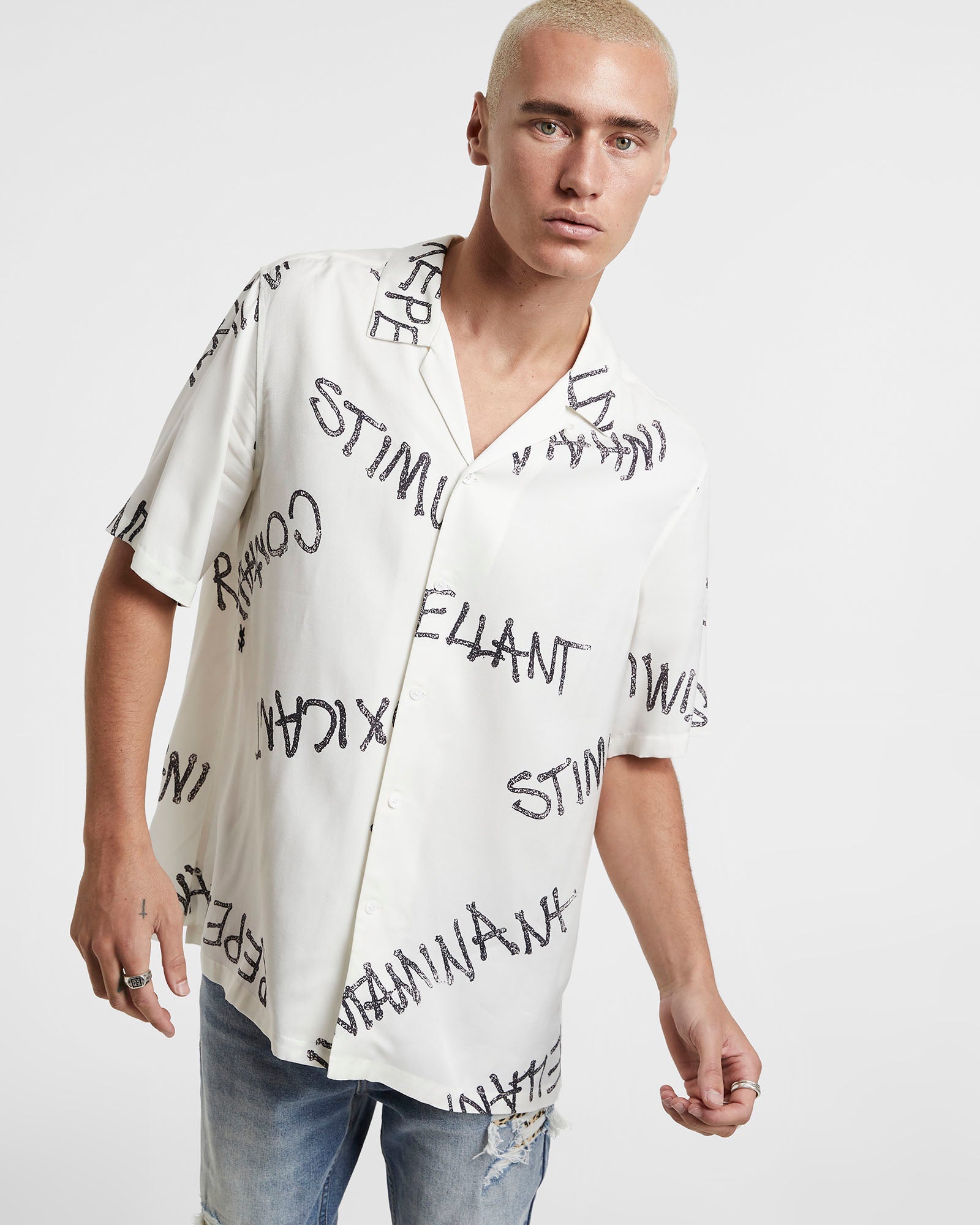 Shop The Intoxicant Resort Ss Shirt White | Ksubi ++