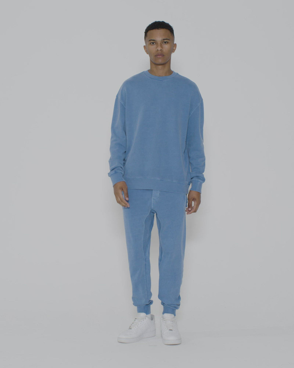 Mens 4x4 Biggie Crew Atlantic Oversized Fleece - Blue