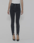 WOMENS HI N WASTED XTRA ONYX PANEL DENIM JEANS