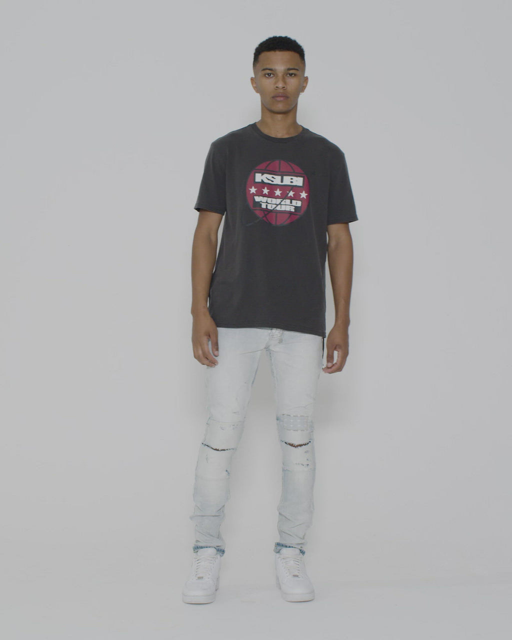 MENS TOUR BIGGIE SS TEE FADED BLACK TEES