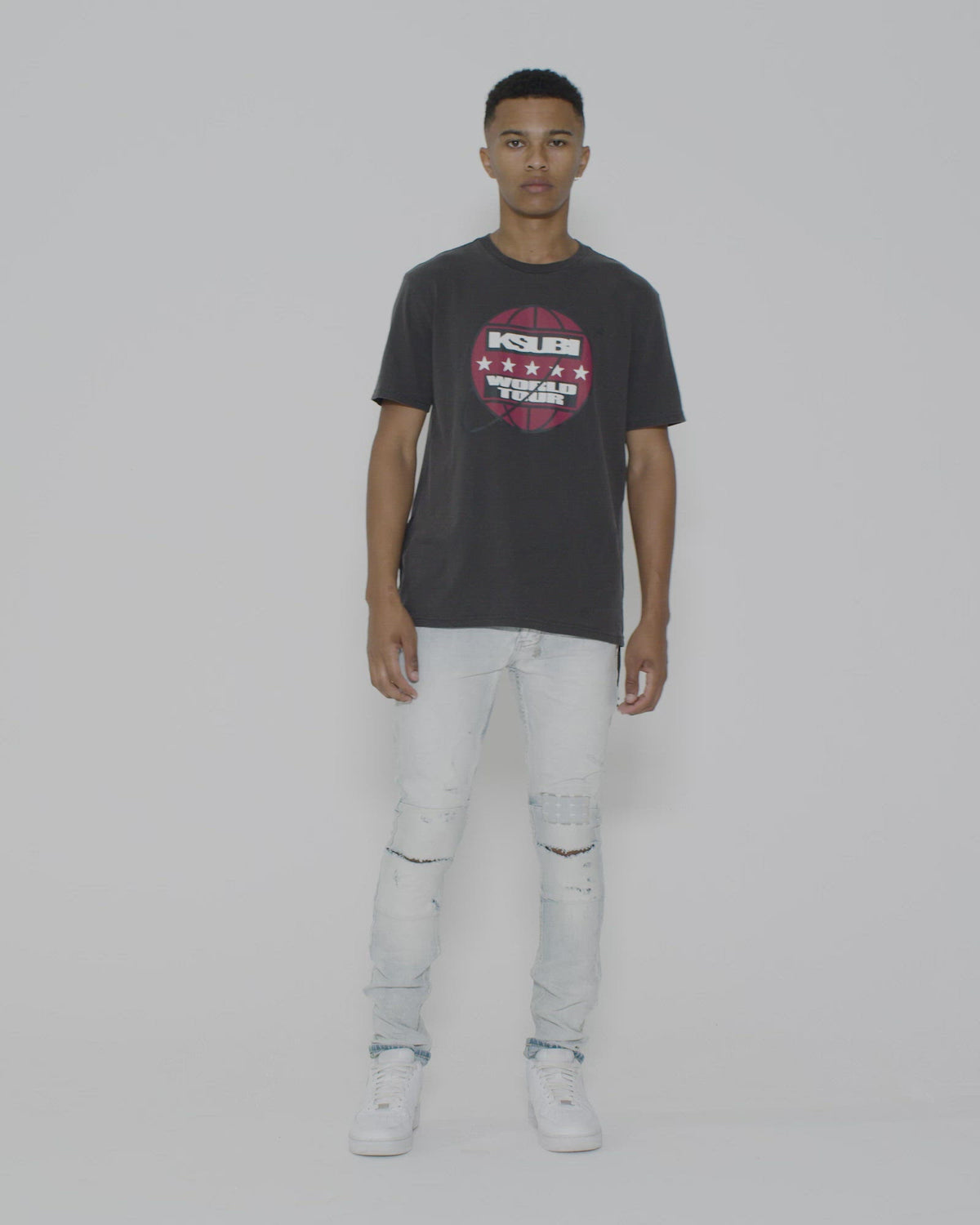 MENS TOUR BIGGIE SS TEE FADED BLACK TEES