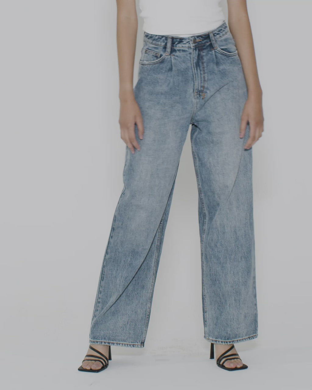 Womens Lo Key Haven Wide Denim Jeans - Denim