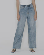 Womens Lo Key Haven Wide Denim Jeans - Denim